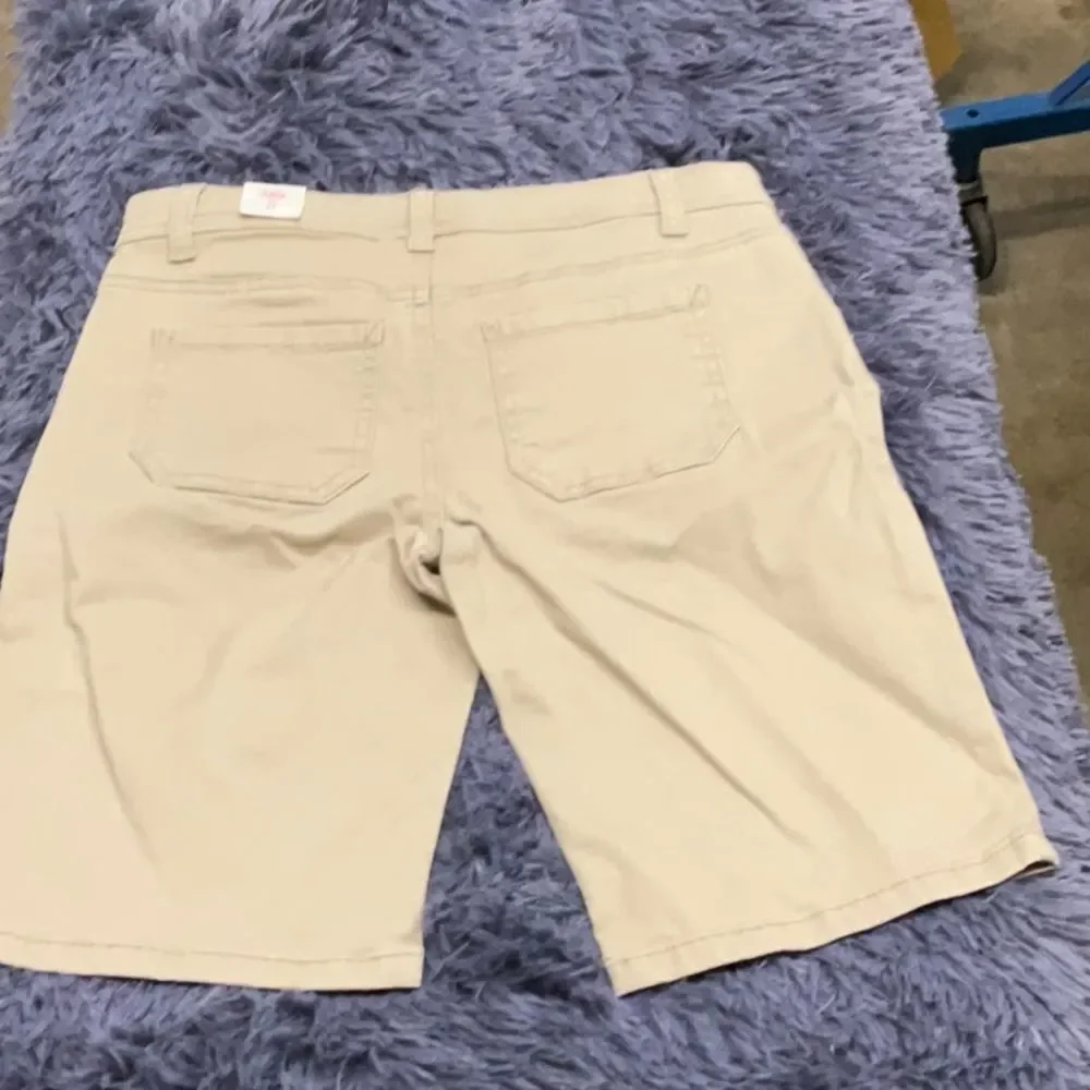 Justice Beige Flat Front Shorts - New